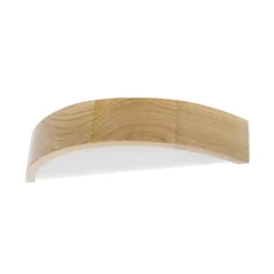 Aplique de pared Cleo D1DR410, madera de roble, 41 cm de largo, E27