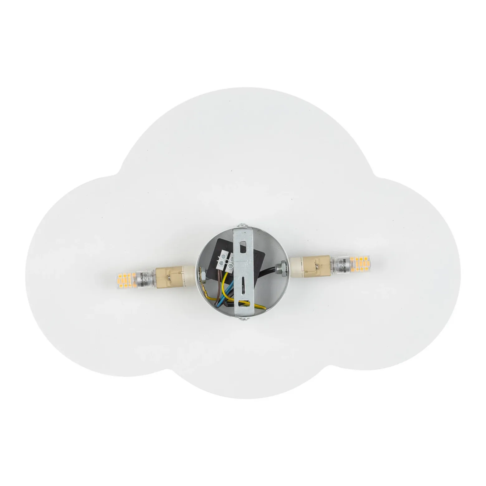 Aplique de pared Cloud, blanco, acero, luz indirecta, 38 x 27 cm