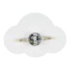 Aplique de pared Cloud, blanco, acero, luz indirecta, 38 x 27 cm