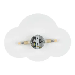 Aplique de pared Cloud, blanco, acero, luz indirecta, 38 x 27 cm