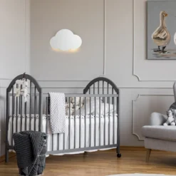 Aplique de pared Cloud, blanco, acero, luz indirecta, 38 x 27 cm