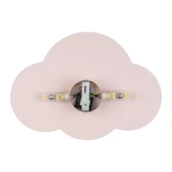 Aplique de pared Cloud, rosa, 38 cm de ancho, metal, nube, G9