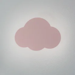Aplique de pared Cloud, rosa, 38 cm de ancho, metal, nube, G9