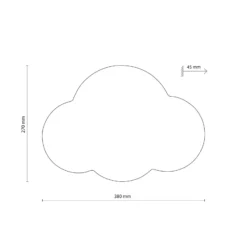 Aplique de pared Cloud, rosa, 38 cm de ancho, metal, nube, G9