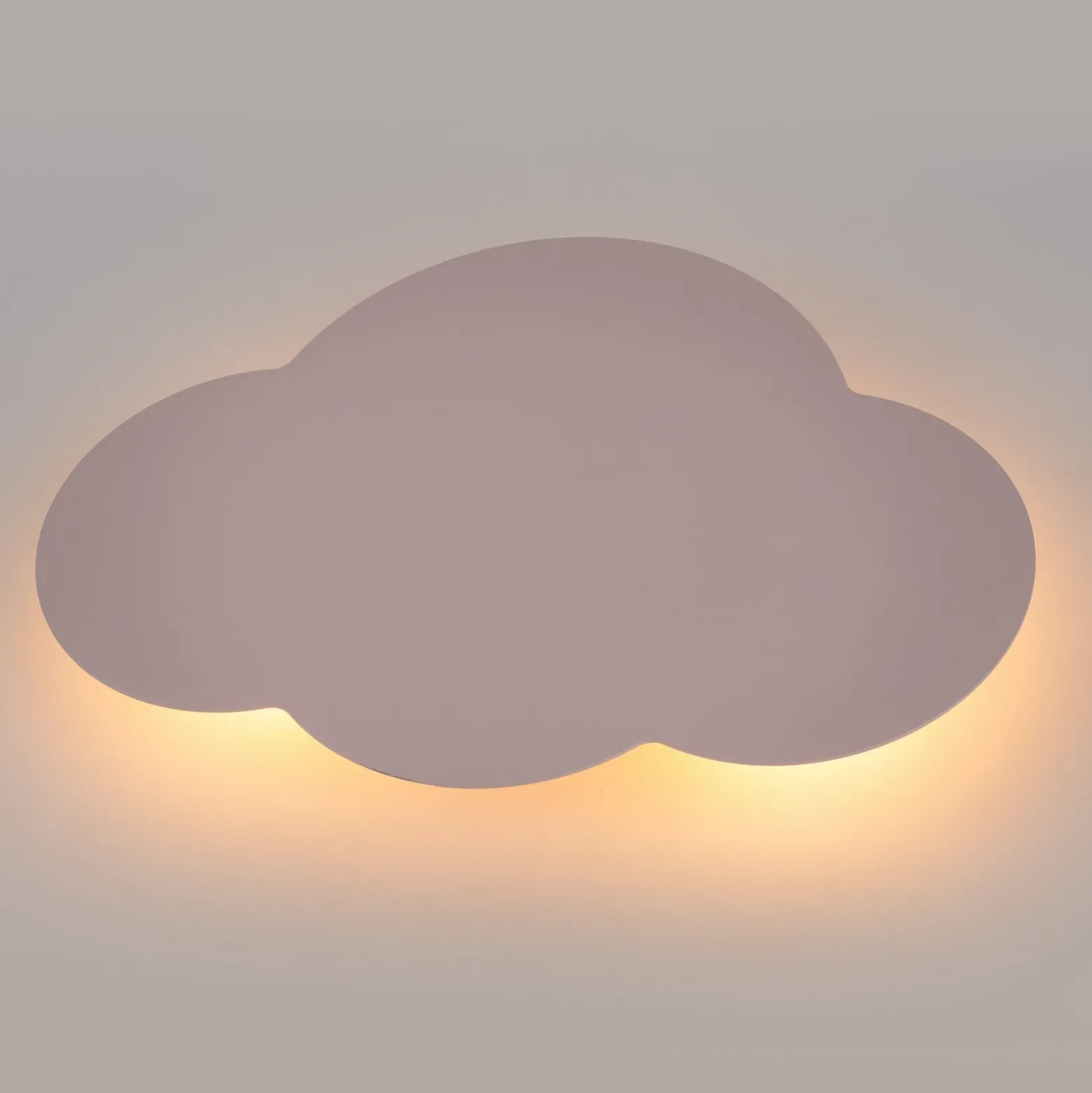Aplique de pared Cloud, rosa, 38 cm de ancho, metal, nube, G9