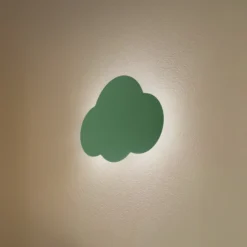 Aplique de pared Cloud, verde, metal, 38 cm de ancho, 2 luces, G9