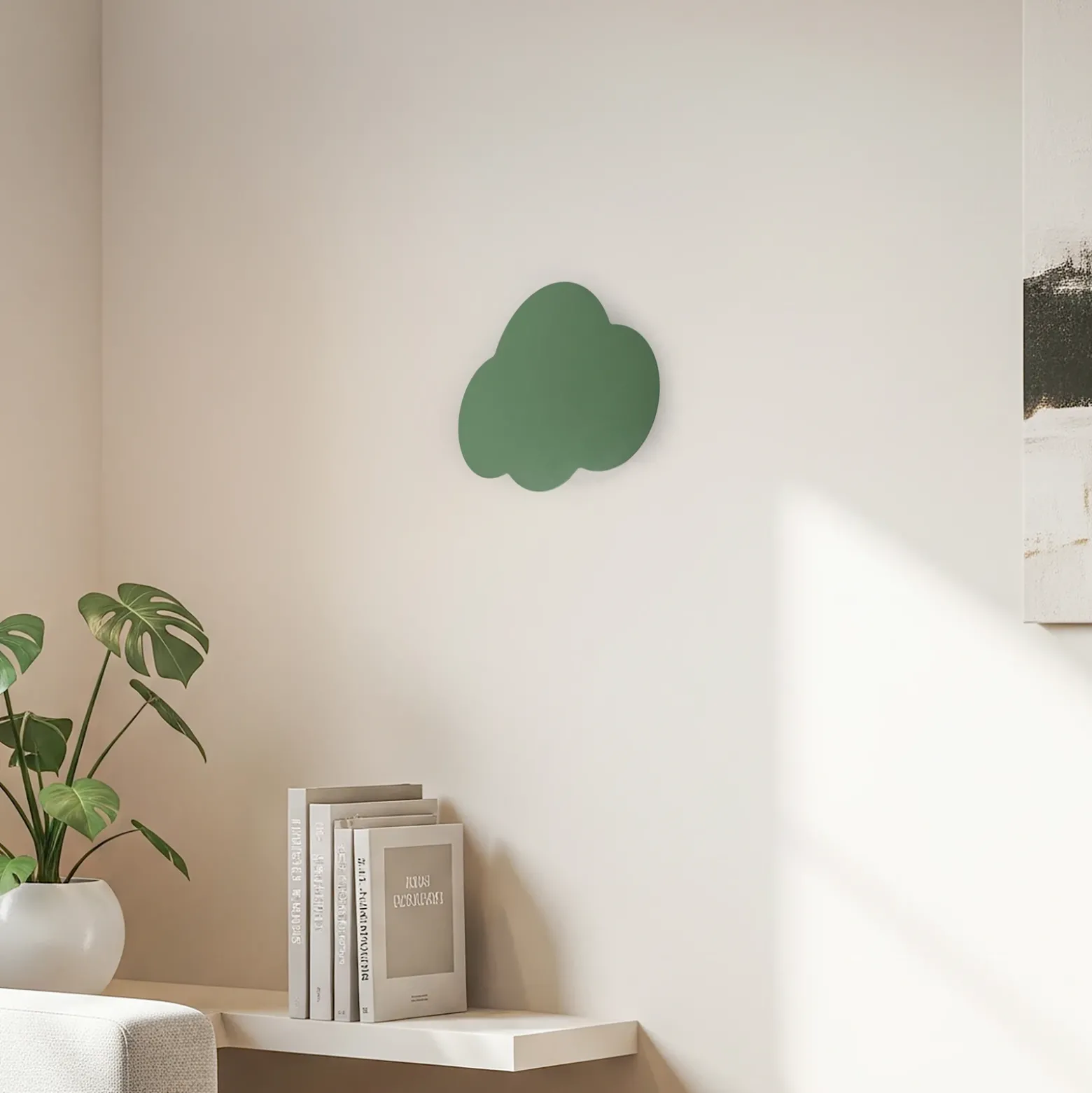 Aplique de pared Cloud, verde, metal, 38 cm de ancho, 2 luces, G9