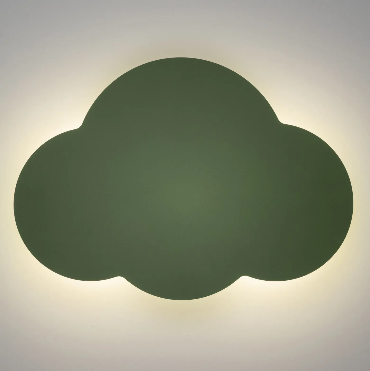 Aplique de pared Cloud, verde, metal, 38 cm de ancho, 2 luces, G9