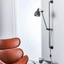 Aplique de pared 997 con enchufe, de 1 luz, negro