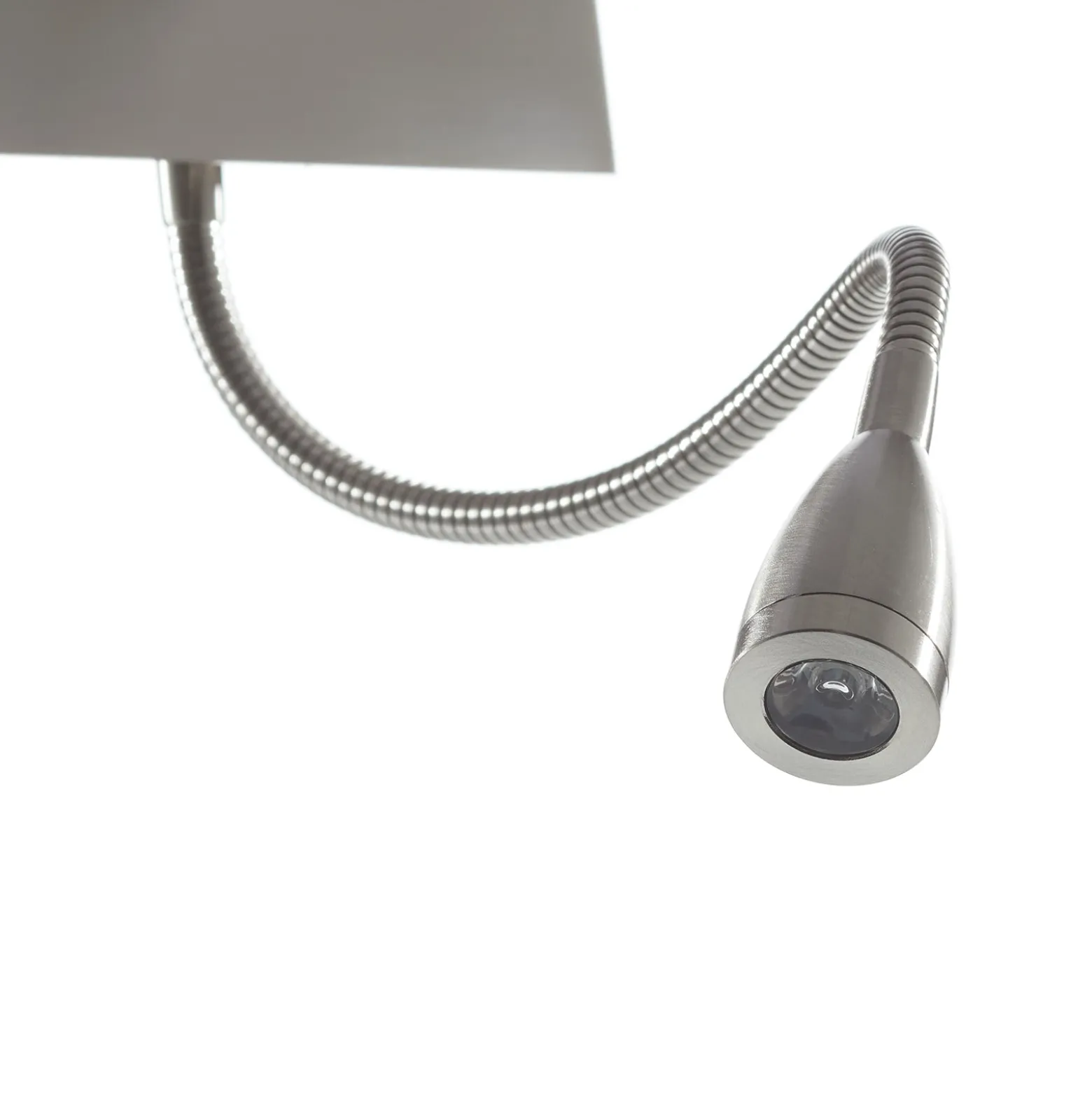 Aplique de pared 6519 con lámpara de lectura LED, plata satinada