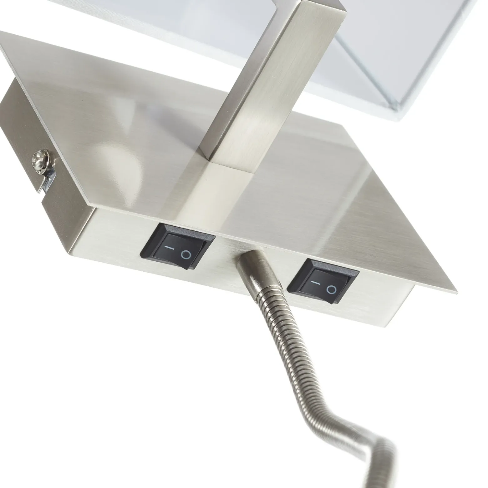 Aplique de pared 6519 con lámpara de lectura LED, plata satinada