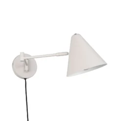 Aplique de pared Cosima, gris claro, saliente 54 cm, metal