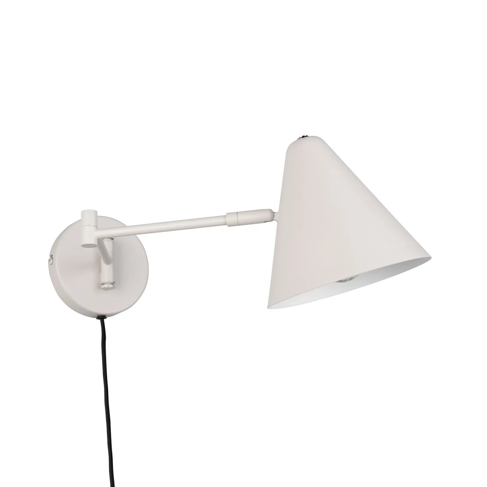 Aplique de pared Cosima, gris claro, saliente 54 cm, metal