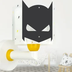 Aplique de pared Dalber Dark Hero con enchufe, blanco/negro