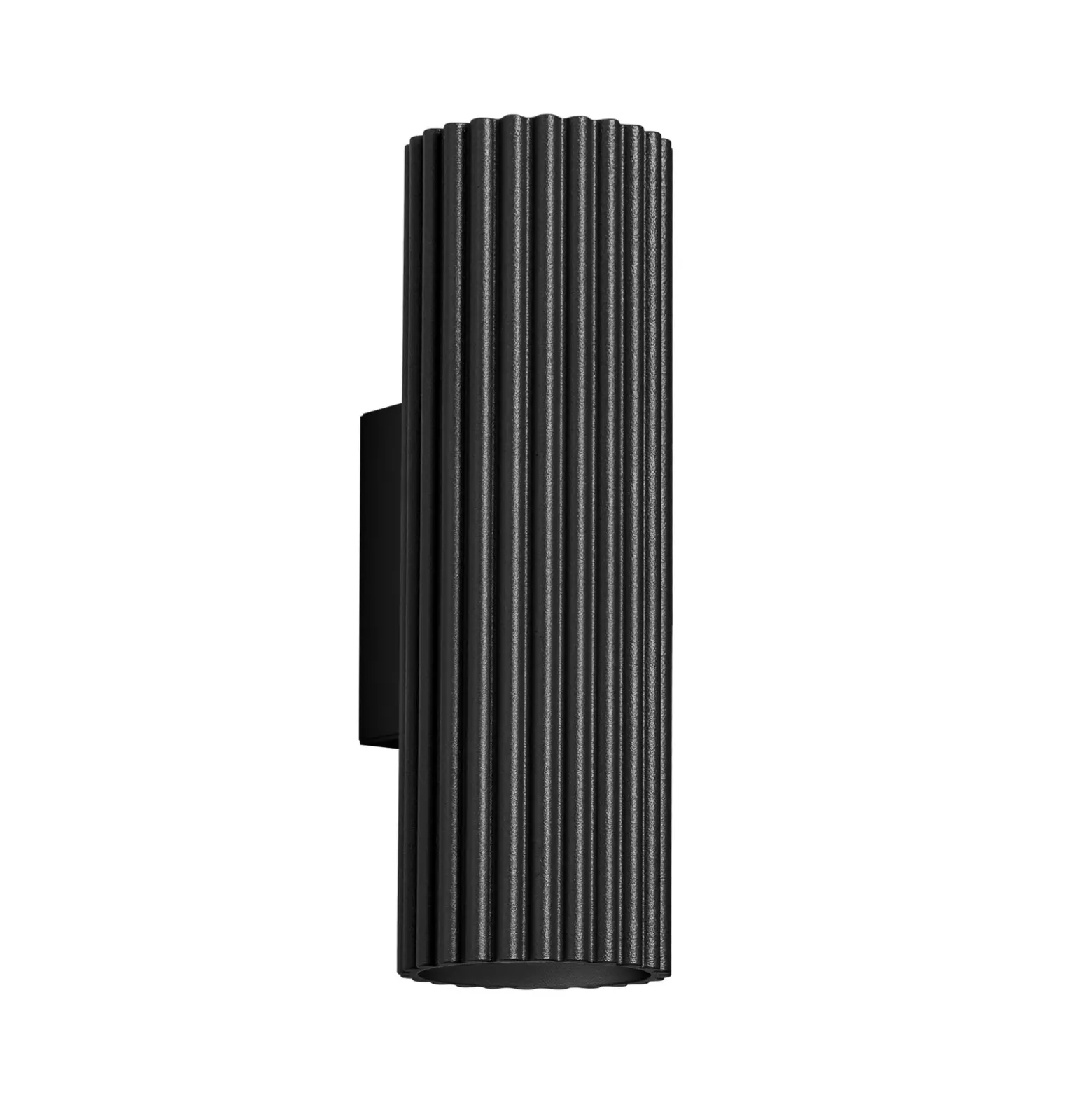 Aplique de pared de carbono, negro, altura 20 cm, aluminio, 2 luces.