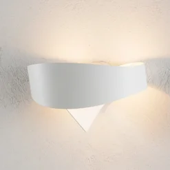 Aplique de pared de diseño blanco Scudo