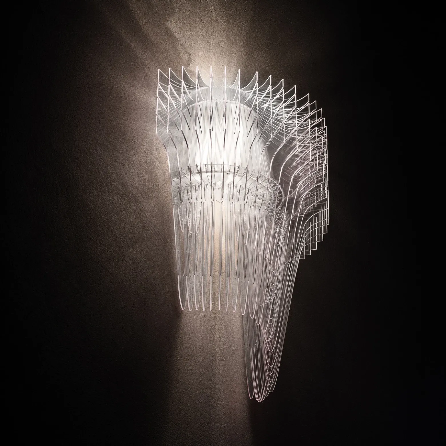 Aplique de pared de diseño Slamp Aria, transparente