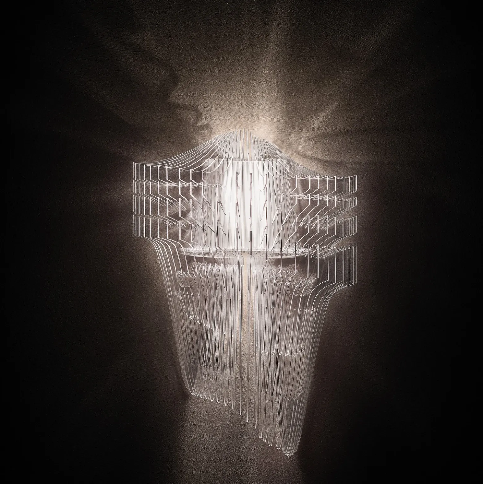Aplique de pared de diseño Slamp Aria, transparente