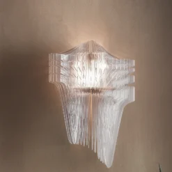 Aplique de pared de diseño Slamp Aria, transparente