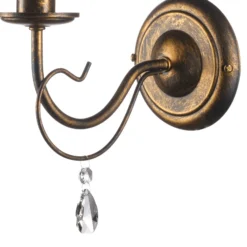 Aplique de pared Delia, color bronce, 1 luz, ancho 15 cm