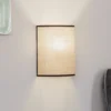 Aplique de pared de yute &black, marrón natural, semicircular