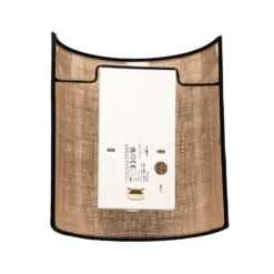 Aplique de pared de yute &black, marrón natural, semicircular