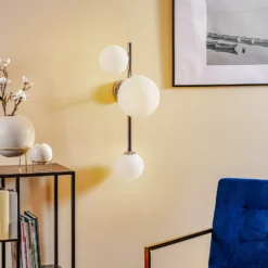 Aplique de pared Dione, 3 luces, cromado