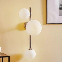 Aplique de pared Dione, 3 luces, cromado
