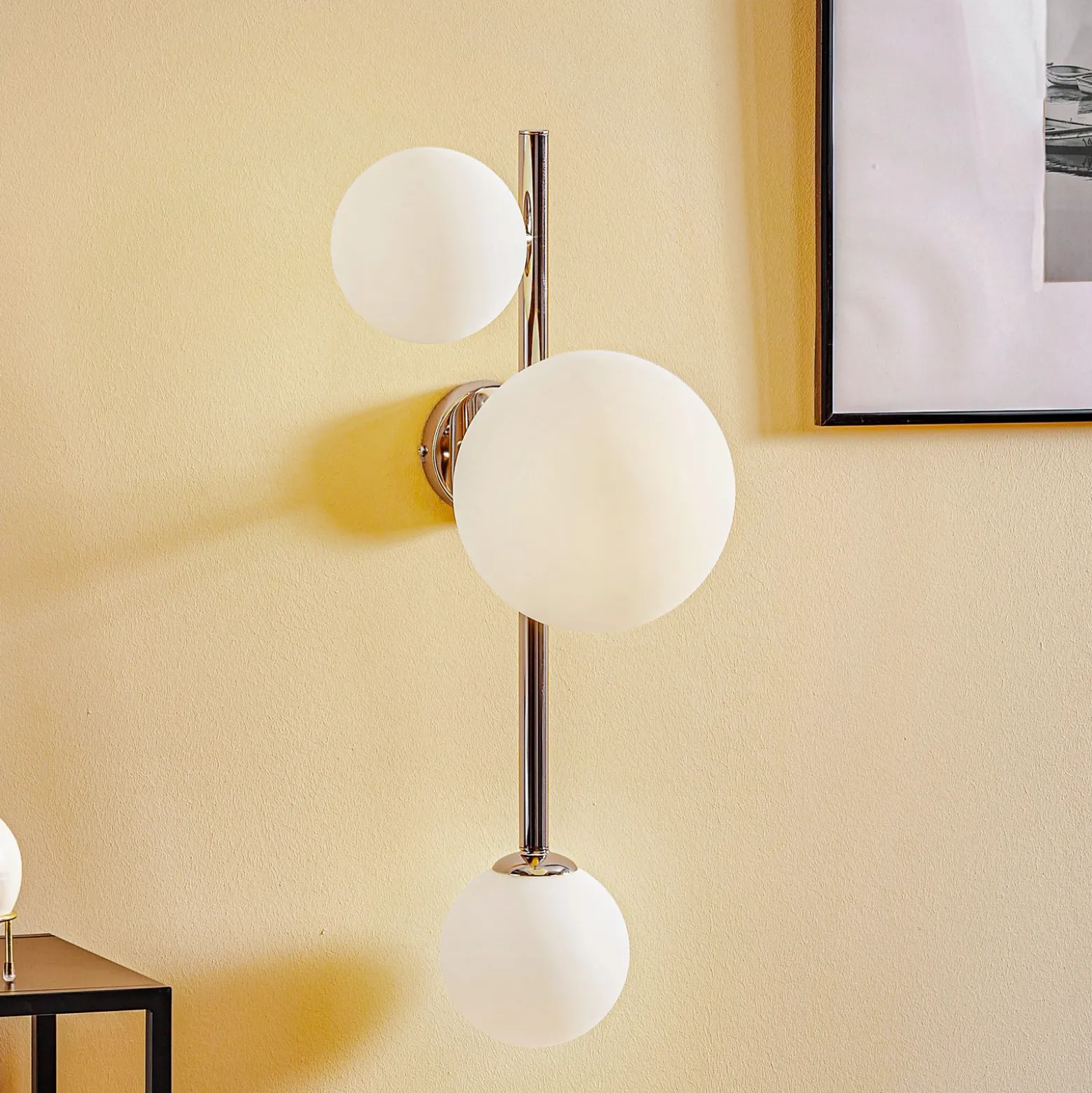 Aplique de pared Dione, 3 luces, cromado