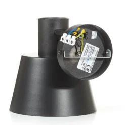 Aplique de pared Dunka de metal, 1 luz, negro