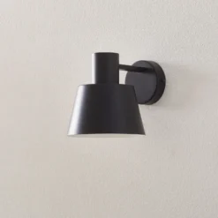 Aplique de pared Dunka de metal, 1 luz, negro