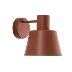 Aplique de pared Dunka, rojo ladrillo, 1 luz, acero, altura 17 cm