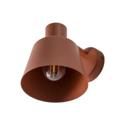 Aplique de pared Dunka, rojo ladrillo, 1 luz, acero, altura 17 cm