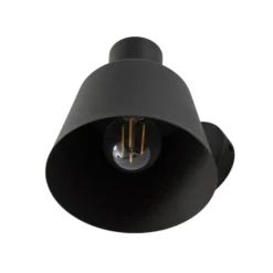 Aplique de pared Dunka, verde oliva, 1 luz, acero, altura 17 cm
