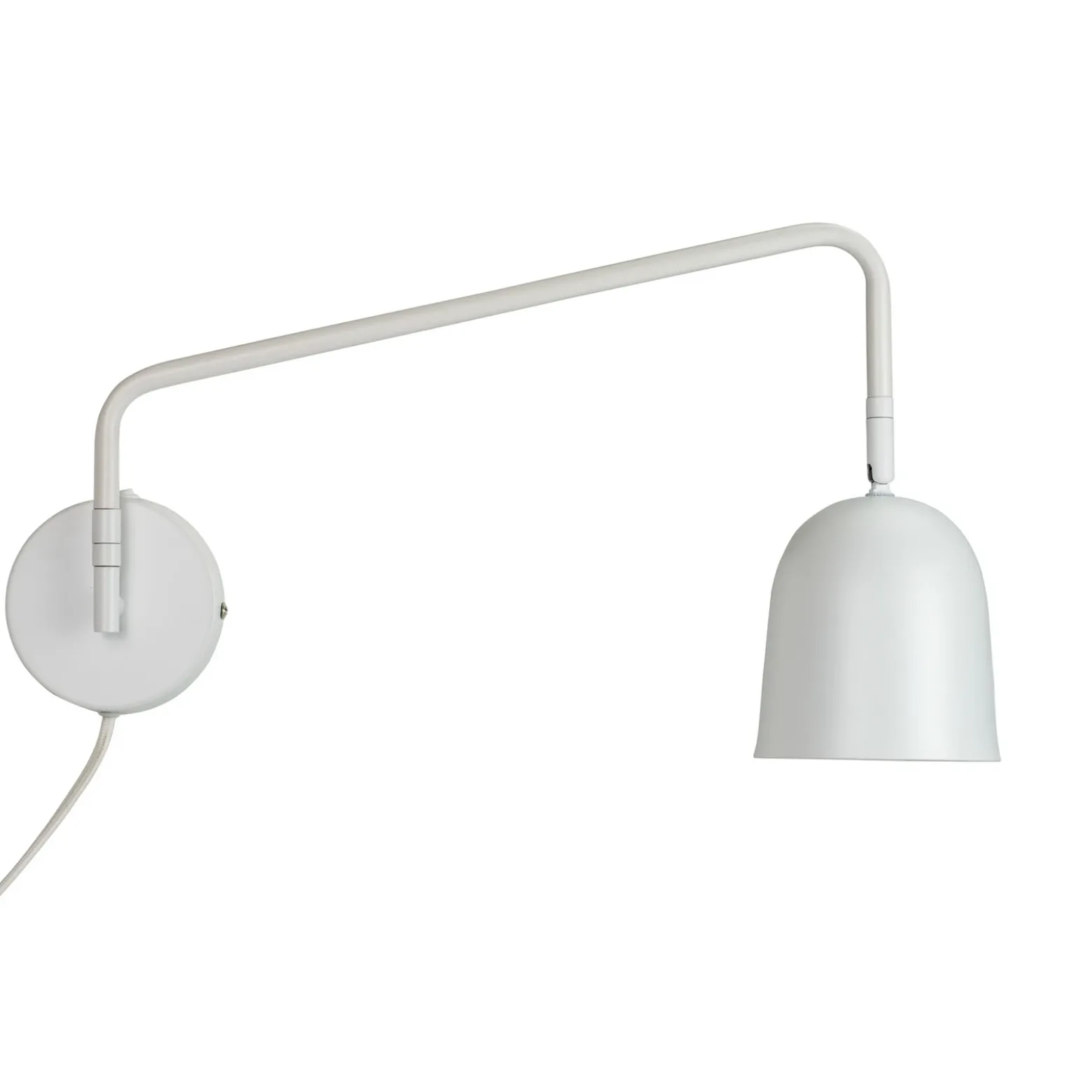 Aplique de pared Dyberg Larsen Manchester, blanca, saliente 45 cm