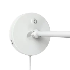 Aplique de pared Dyberg Larsen Futura, blanco, 15 W, cable, metal