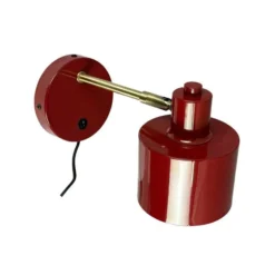 Aplique de pared Dyberg Larsen Ocean, rojo oscuro, saliente 30 cm