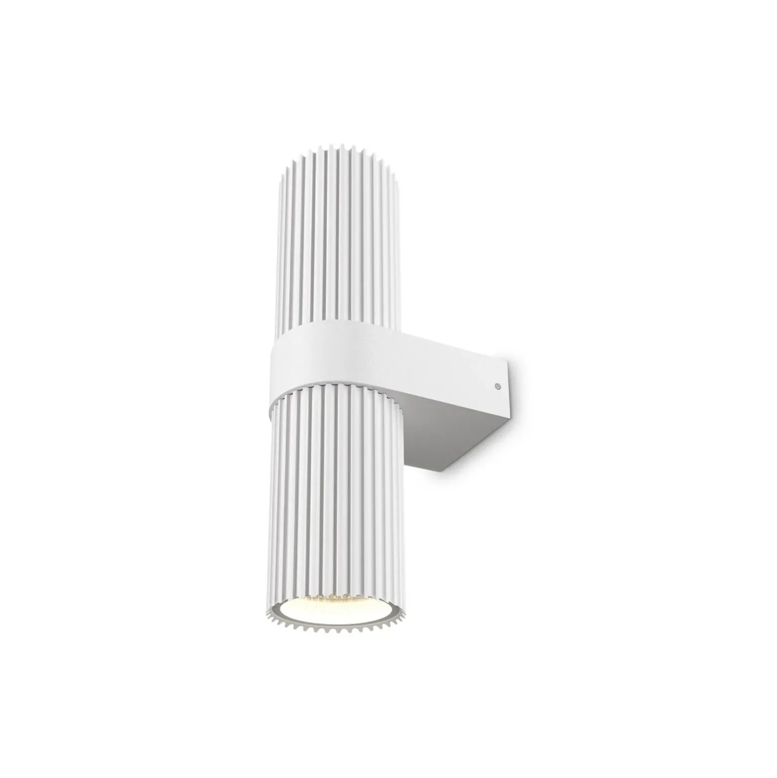 Aplique de pared DYNAMICS, blanca, altura 23 cm, metal, arriba/abajo