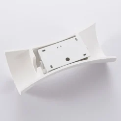 Aplique de pared Edon de Lindby, blanco, yeso, cóncavo, 30 cm