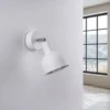 Aplique de pared Elba, blanco, metal, Ø 19 cm, E27