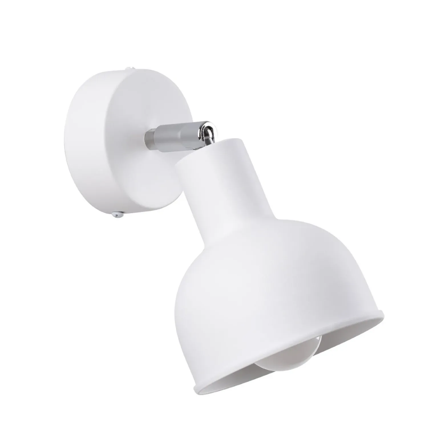 Aplique de pared Elba, blanco, metal, Ø 19 cm, E27