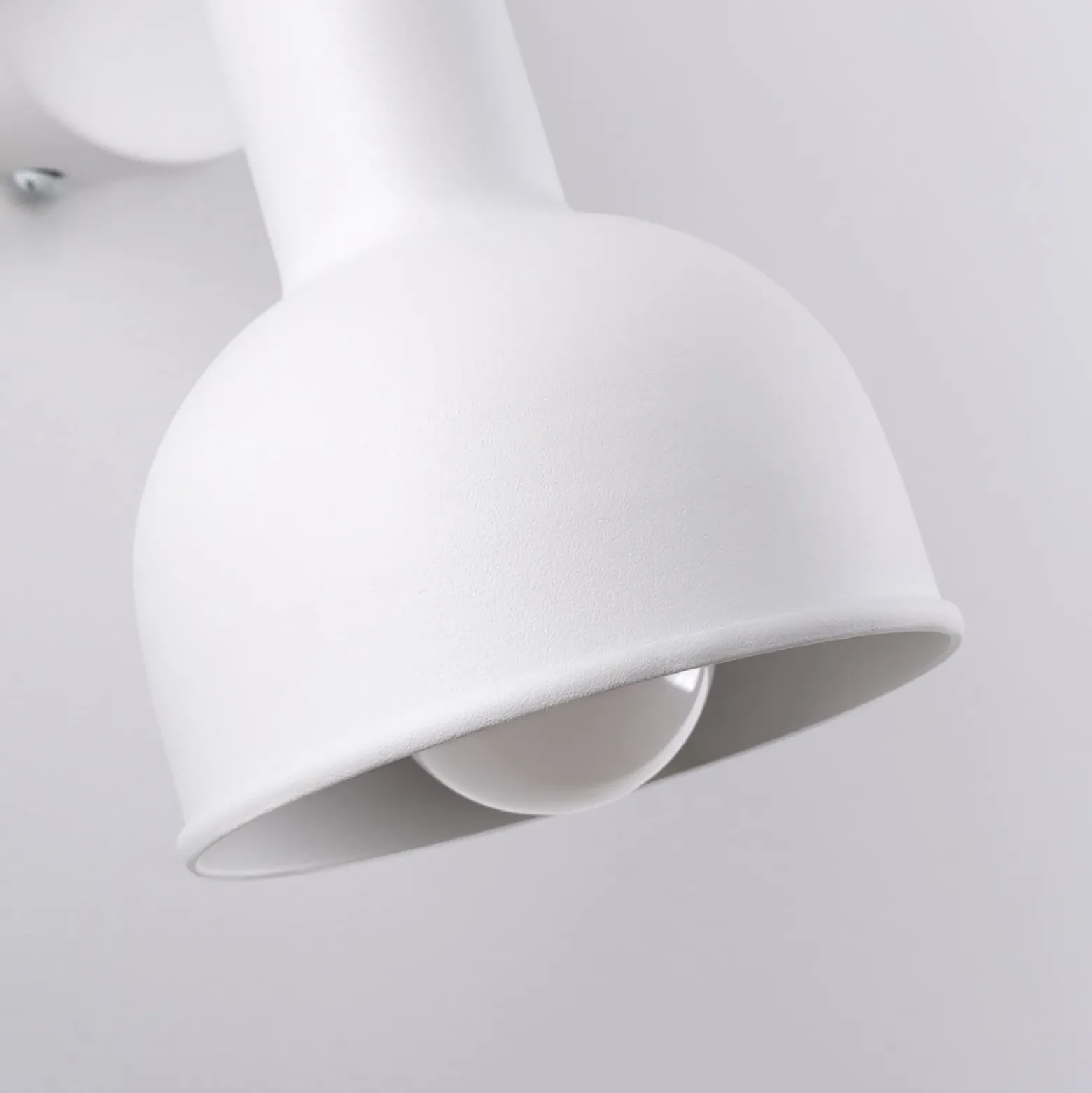 Aplique de pared Elba, blanco, metal, Ø 19 cm, E27