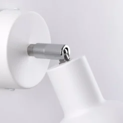 Aplique de pared Elba, blanco, metal, Ø 19 cm, E27