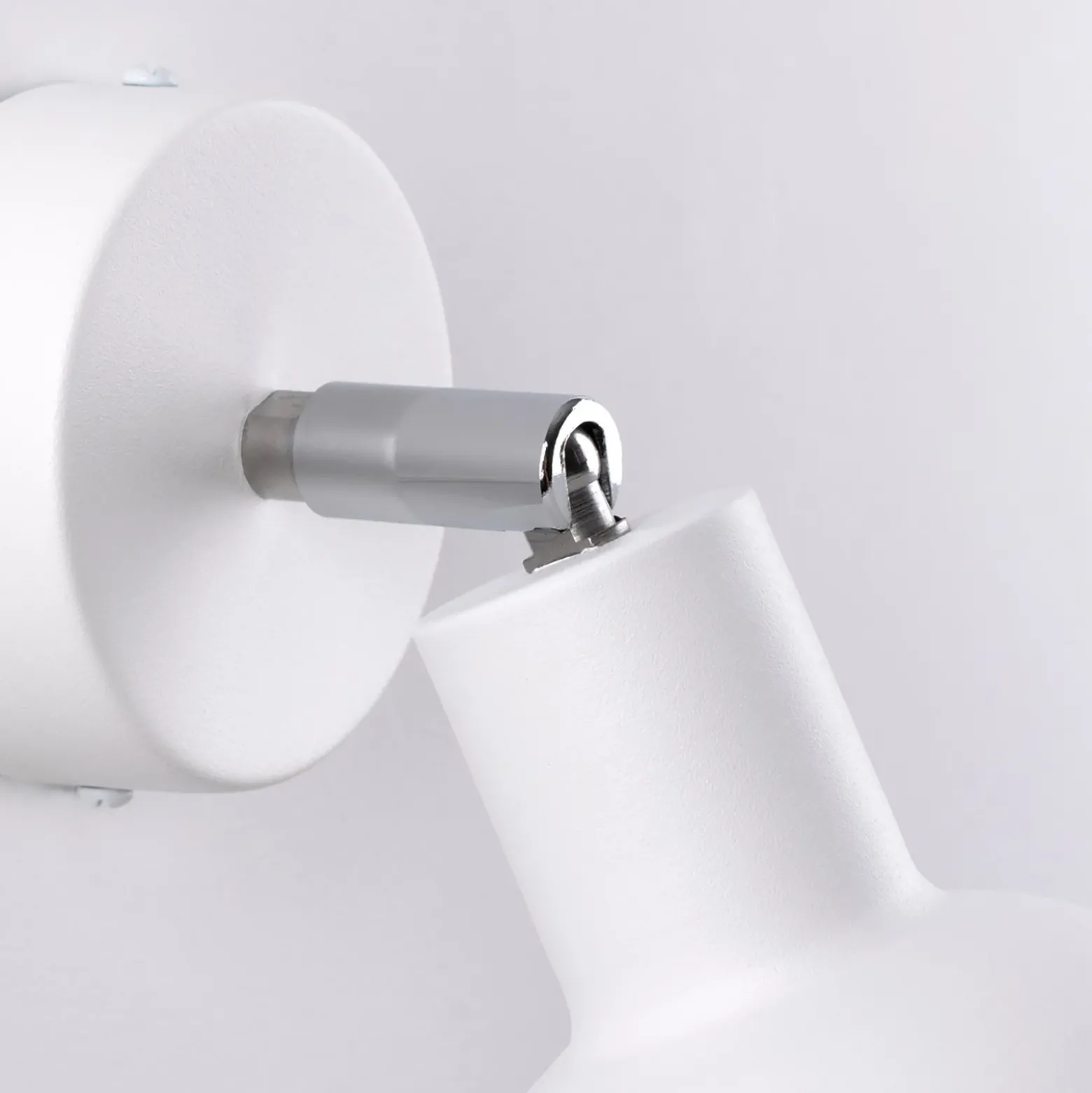 Aplique de pared Elba, blanco, metal, Ø 19 cm, E27