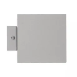 Aplique de pared Elestren, gris, 20 cm de ancho