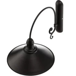 Aplique de pared Elmo, lacado en negro