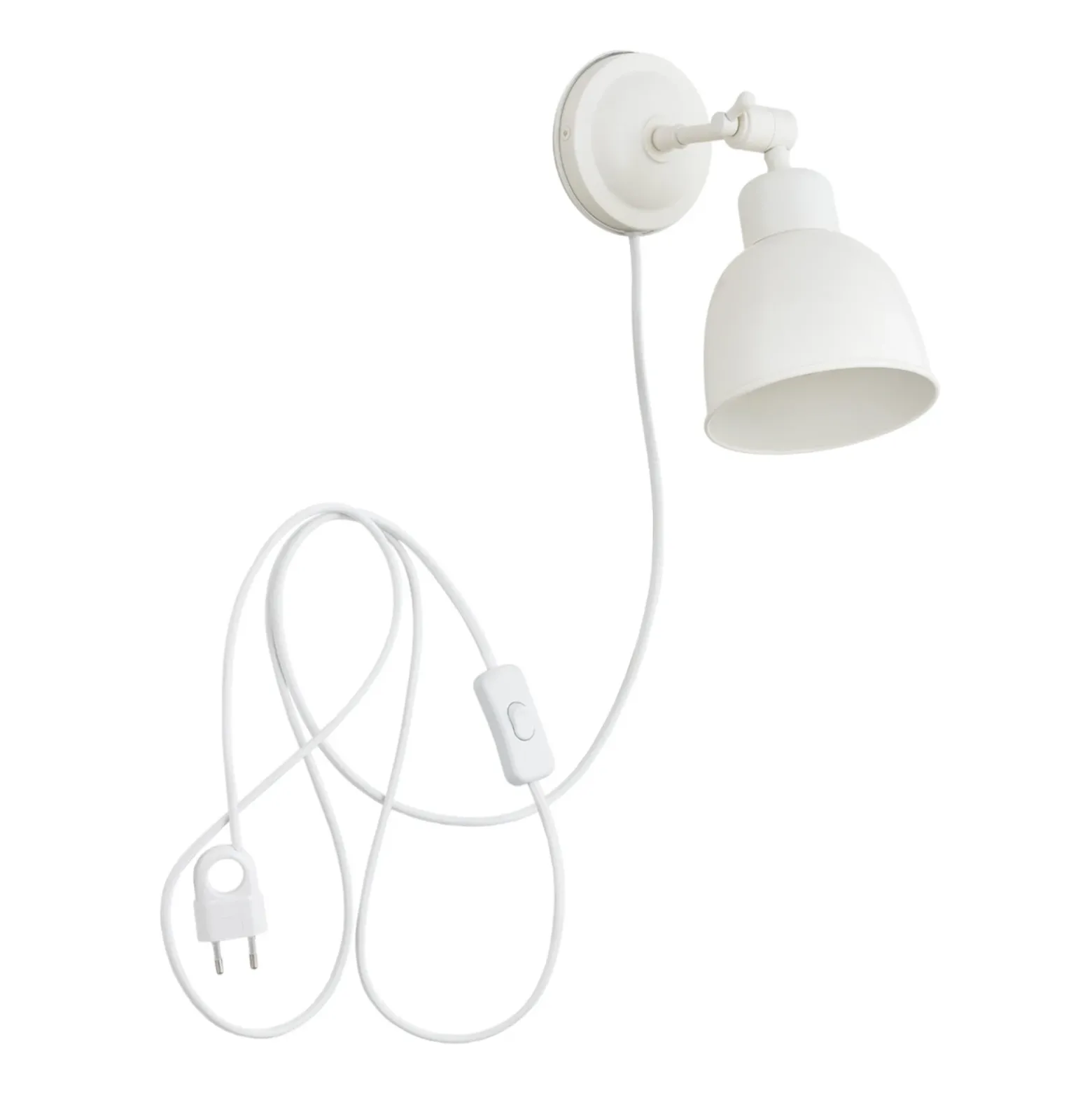 Aplique de pared Emoti, beige, 1 luz, acero, Ø 10 cm