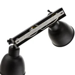Aplique de pared Emoti, 2 luces, negro