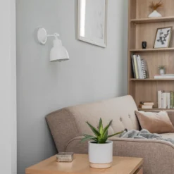 Aplique de pared Emoti, 1 luz, blanco