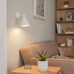 Aplique de pared Emoti, 1 luz, blanco